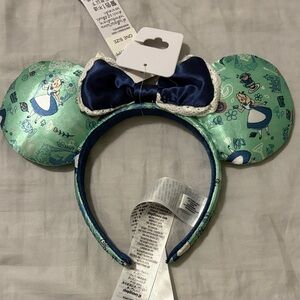 Alice in Wonderland Themed Mickey Ears with Bow